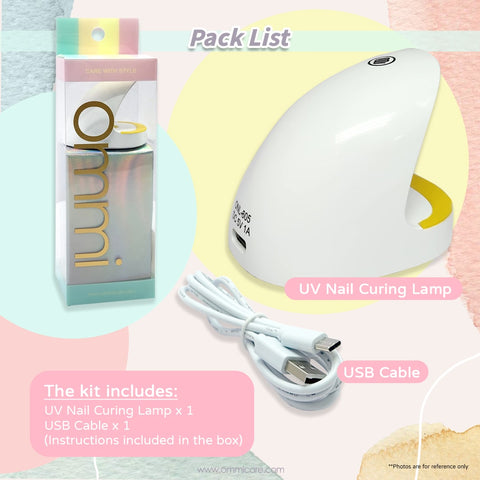 Ommi Care UV Nail Curing Lamp Product Package Includes