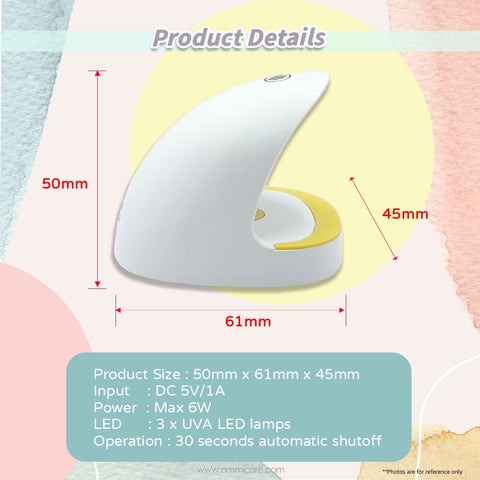 Ommi Care UV Nail Curing Lamp Product Specs