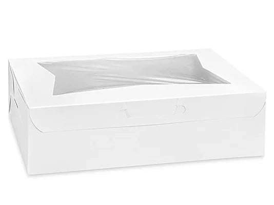 14x10x6.5 White with Window Box | Dulcinea Bakery and Cake Supply