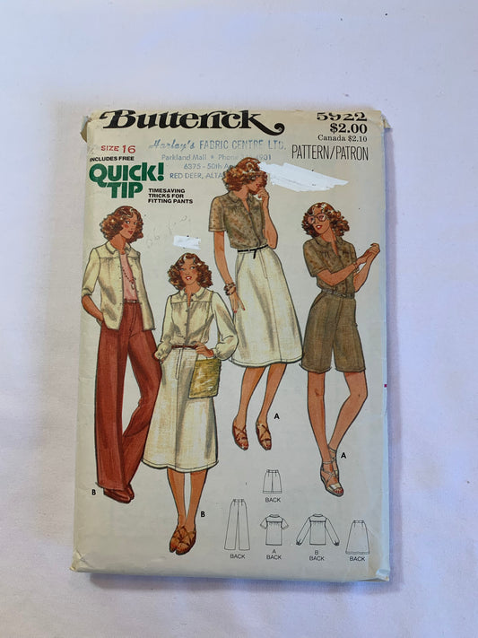 Butterick Sewing Pattern 3247 Misses' Shirt, Top, Skirts, Shorts, Pant –  grammasbestbynancy