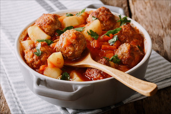 meatball stew, fall meals, easy recipes, easy fall recipes, cozy meals, healthy cooking ideas, sazan hendrix, beef stew recipes, delicious recipe, 