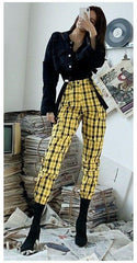 Yellow Checkered Pants