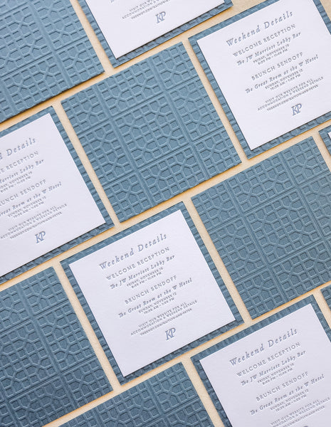 Embossed and Letterpress Wedding Invitations