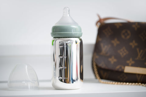 silver baby bottle, silver gifts, silver gift, feeding bottle, luxury silver gifts
