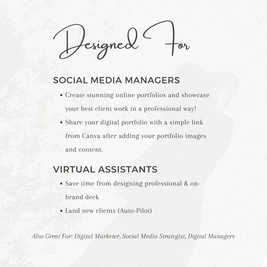 Social Media Manager Portfolio Canva Template – Danalyser