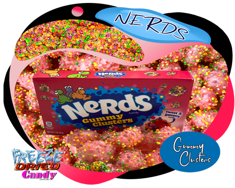 Freeze Dried Nerd Clusters - Freeze Dried Candy Lollies sweets Treat & Ice Cream