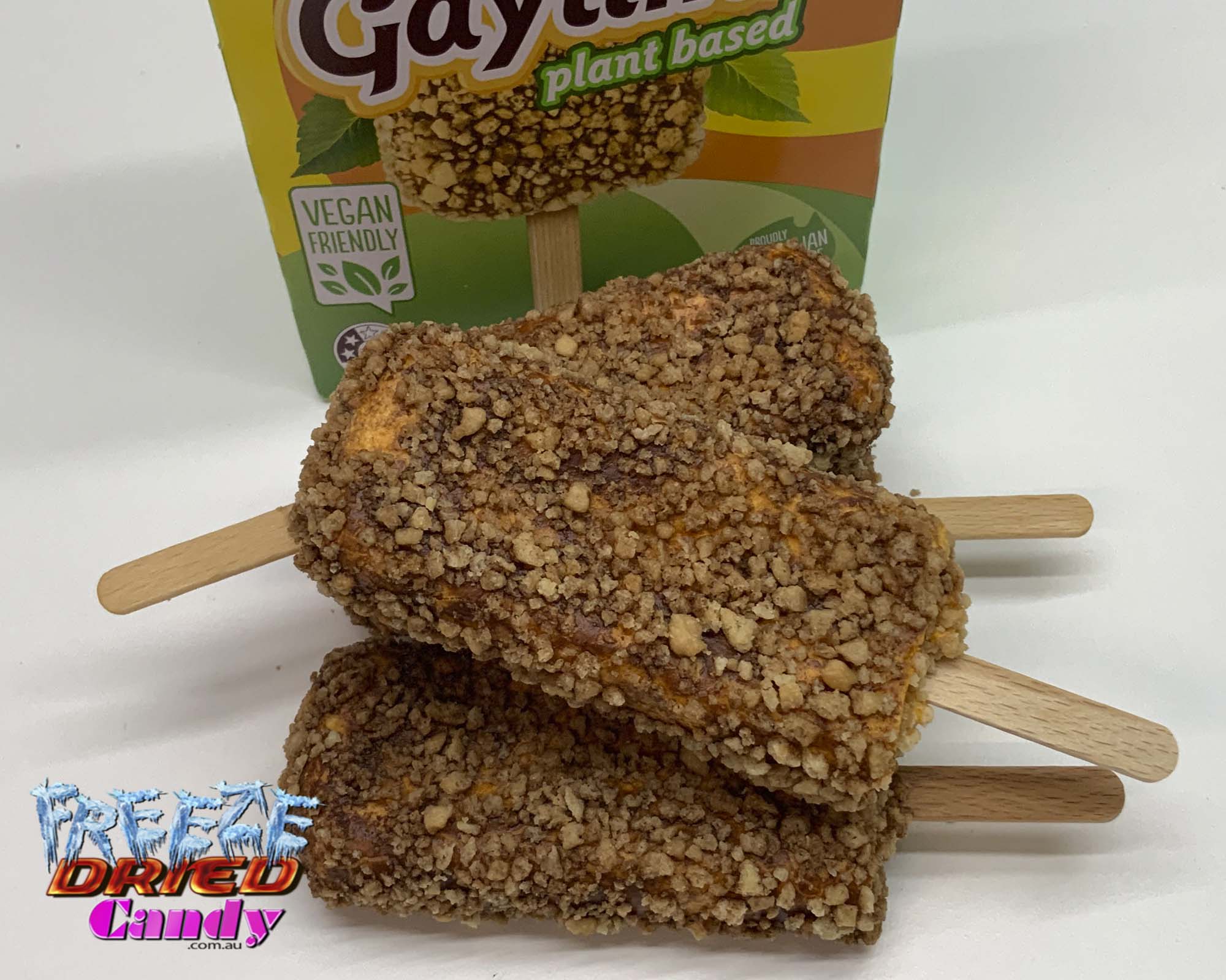 Freeze Dried Ice Cream Golden Gaytime Original Plant Based Vegan Freeze Dried Candy 