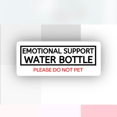 Emotional Support Water Bottle Neutral Symbol Sticker for Sale by  ssmorrison21