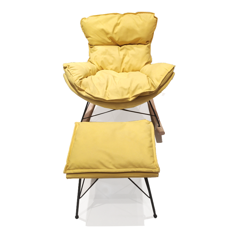 outdoor yellow rocking chair