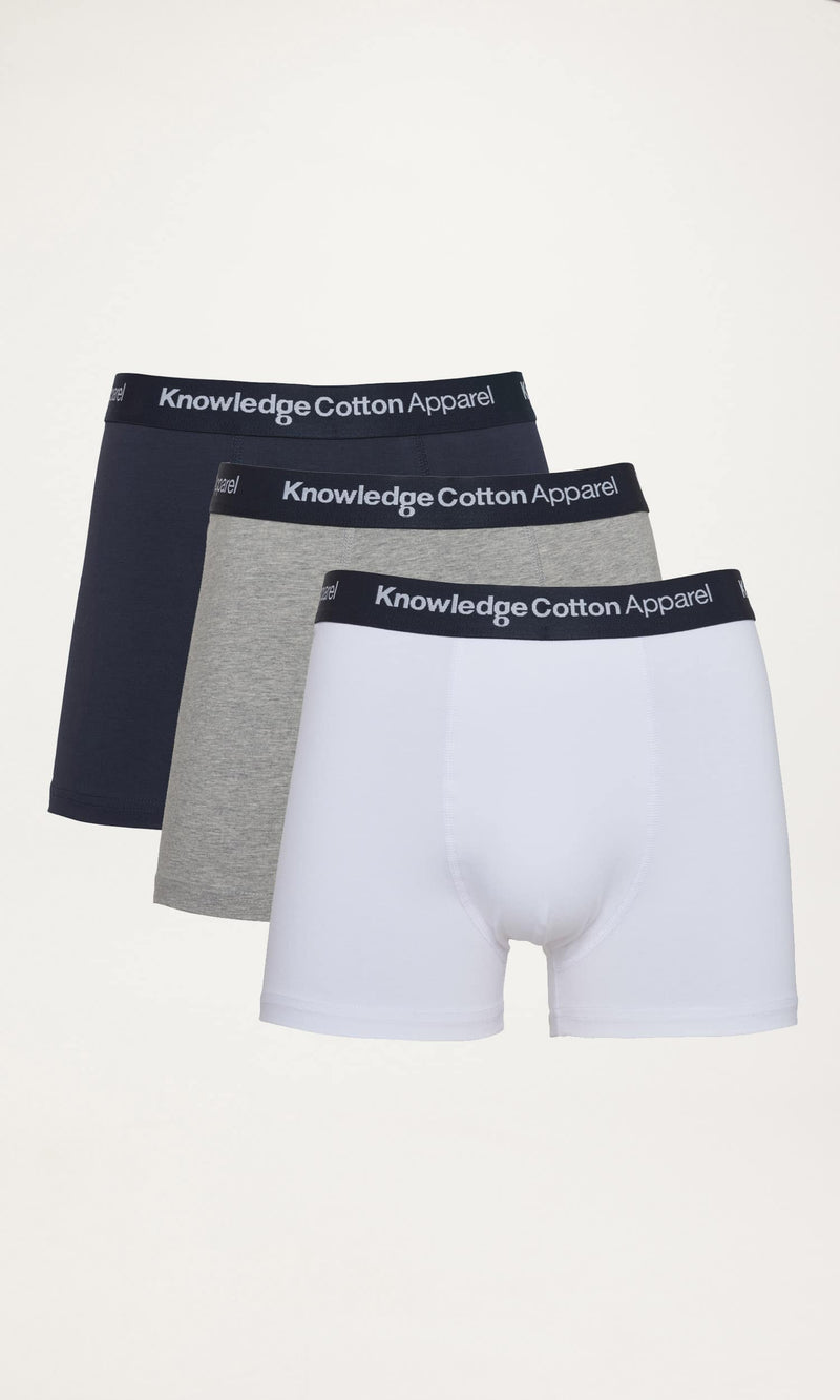 Køb 3-pack underwear - Grey Melange - KnowledgeCotton Apparel®