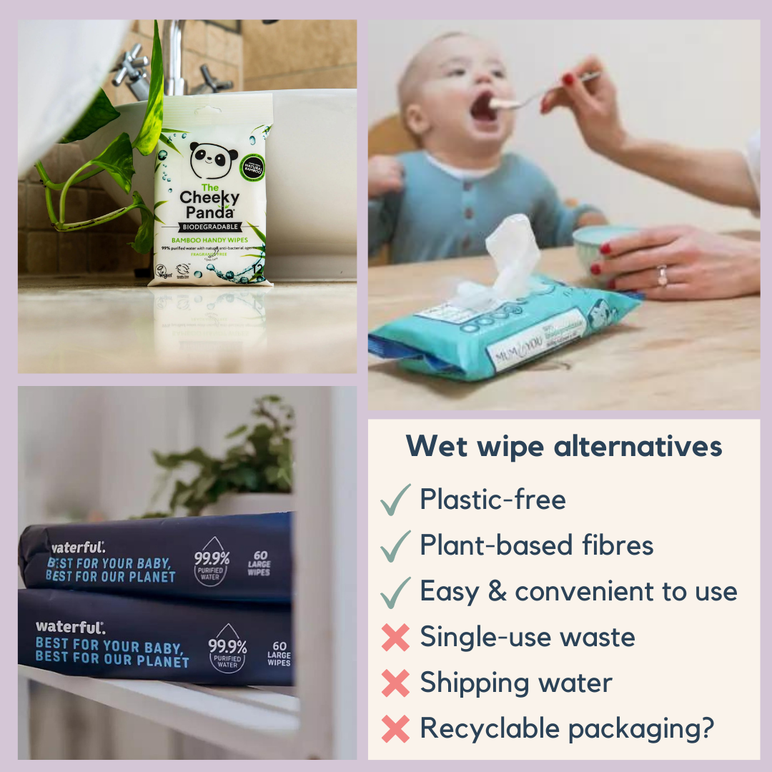 disposable wet wipe eco friendly alternatives for mucky hands and faces and weaning babies