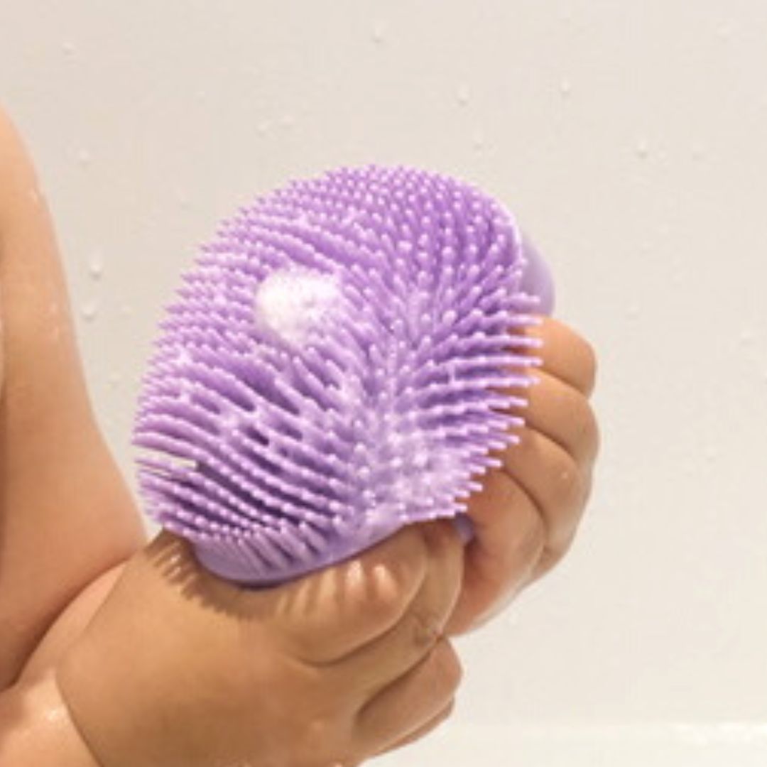 pebbl bath time brush for kids improves dexterity and increases fine motor and gross motor strength