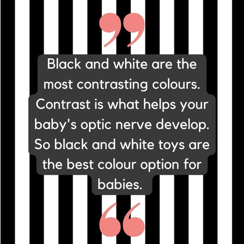 black and white toys are best for baby eye development