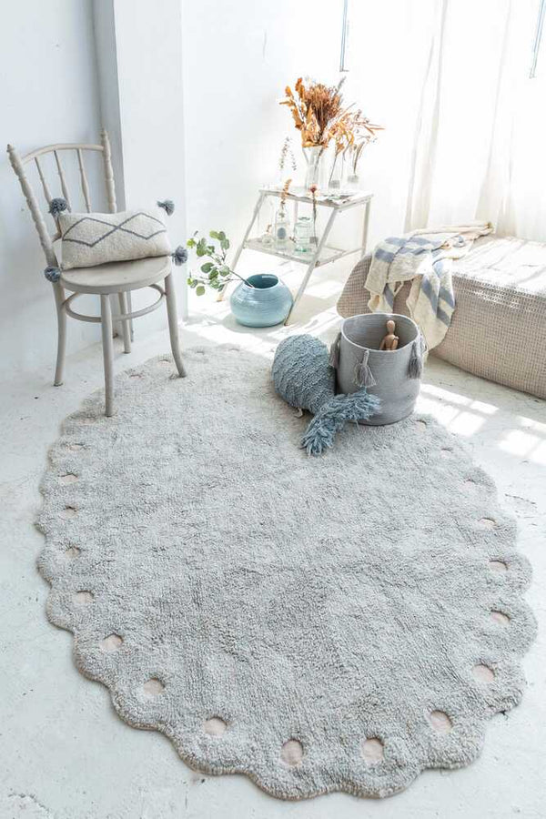 ▷ Alfombra lavable Mini Biscuit Pearl Grey Lorena Canals