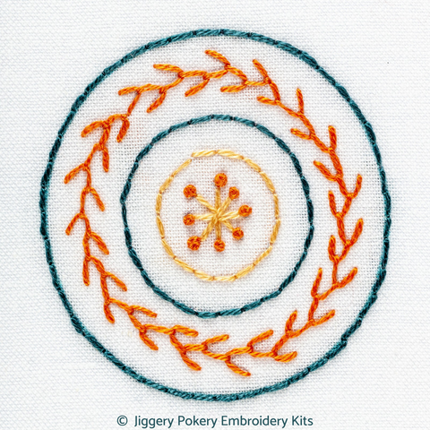 Feather stitch, Hand Embroidery for beginners