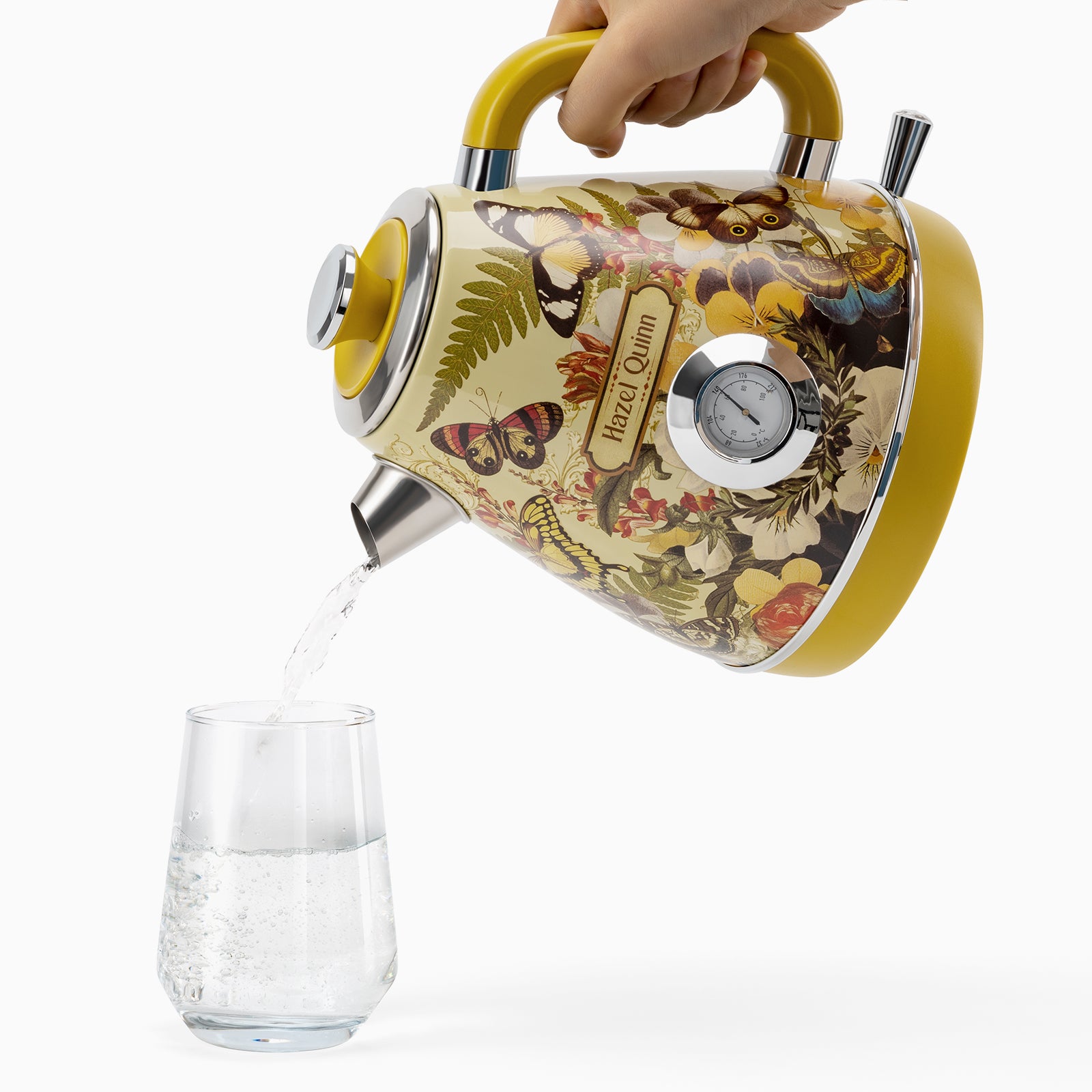 Hazel Quinn Retro Electric Kettle - 1.7 Liters / 57.5 Ounces Tea