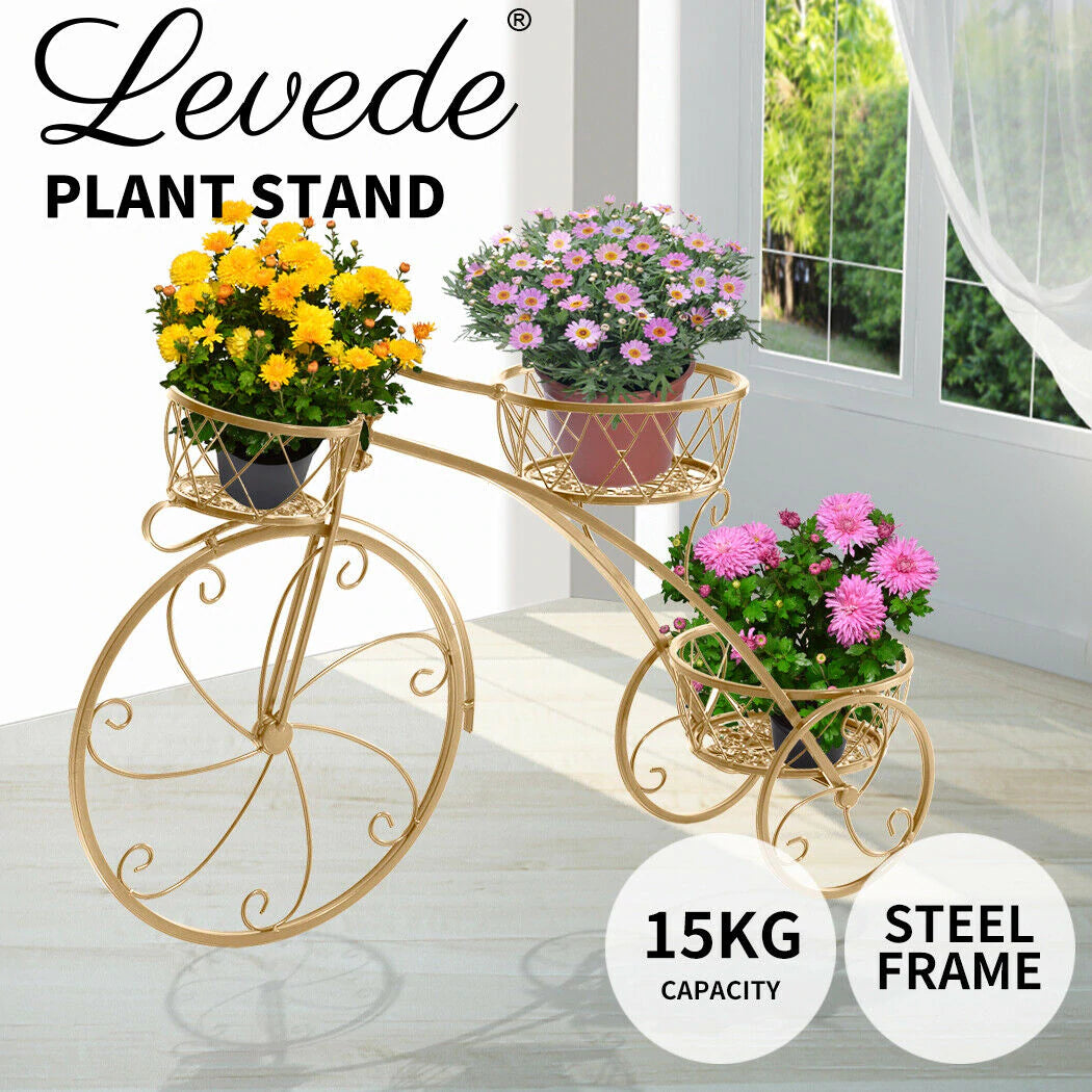 Levede Plant Stand Outdoor Indoor Metal Flower Pots Planter Garden Shelf Rack