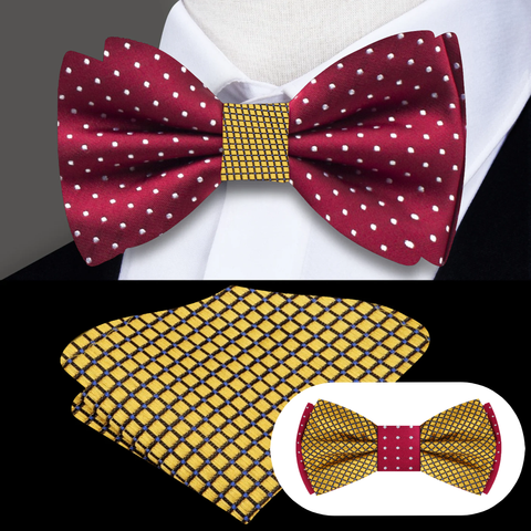 XL Cherry Red Basic Pre-Tied Bow Tie