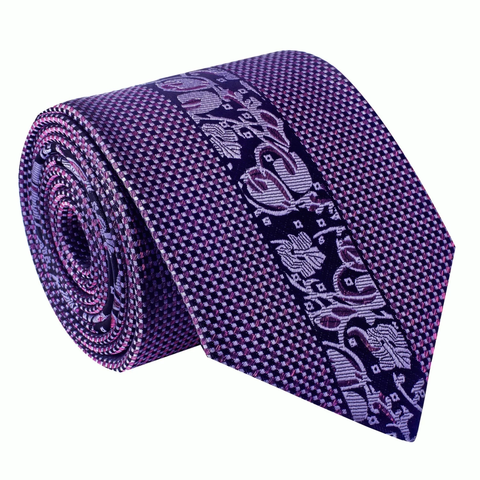 Purple Floral Necktie