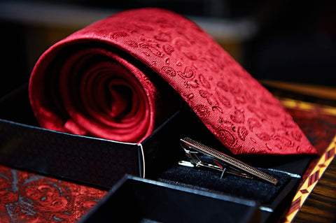 Red Paisley Necktie