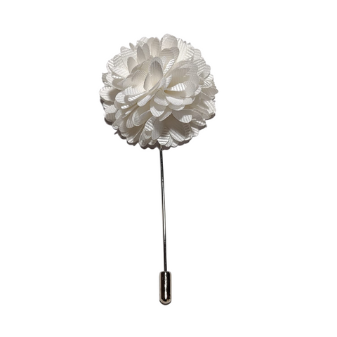 White Luxurious Flower Lapel Pin, In stock!