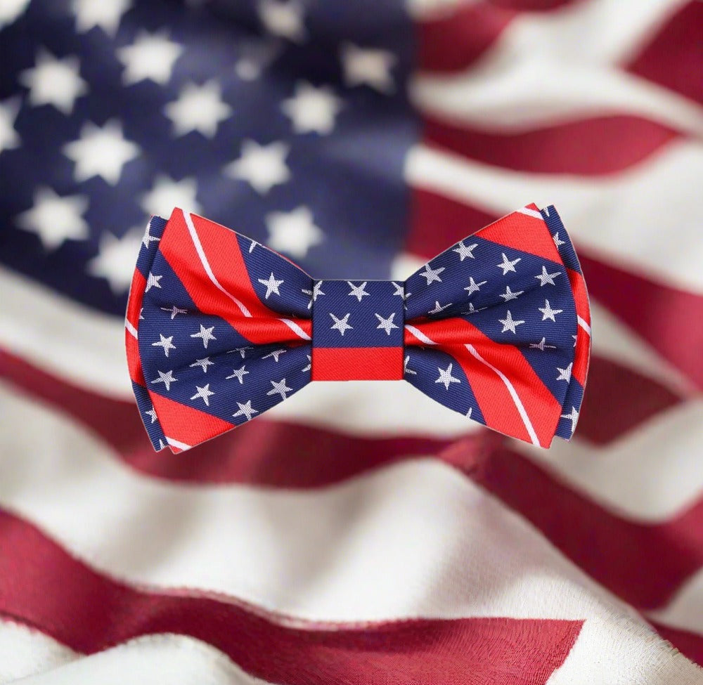 New Stars and Stripes Bow Tie