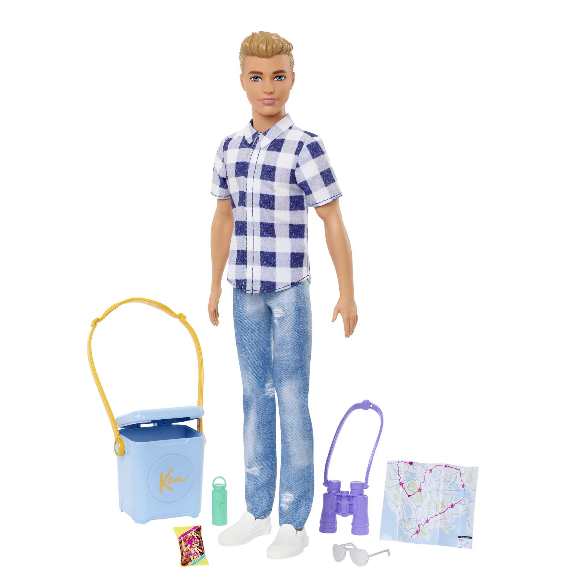 Roupas e Acessórios de boneca Barbie, Blusa Rosa e Saia Tie-Dye Com bolsa e  colar - Mattel HJT19