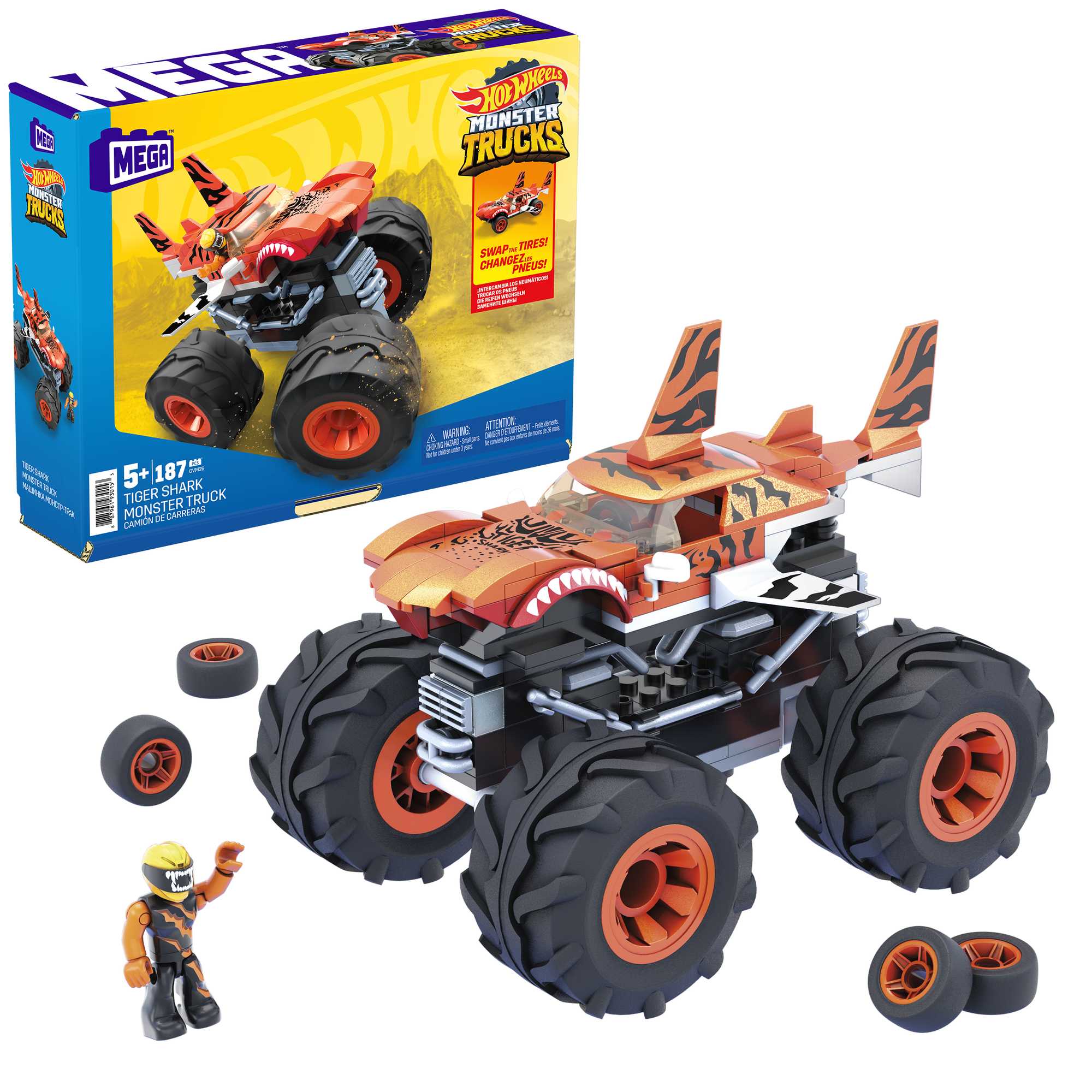 Pista Mattel Hot Wheels Monster Trucks Brilha No Escuro - HBN02