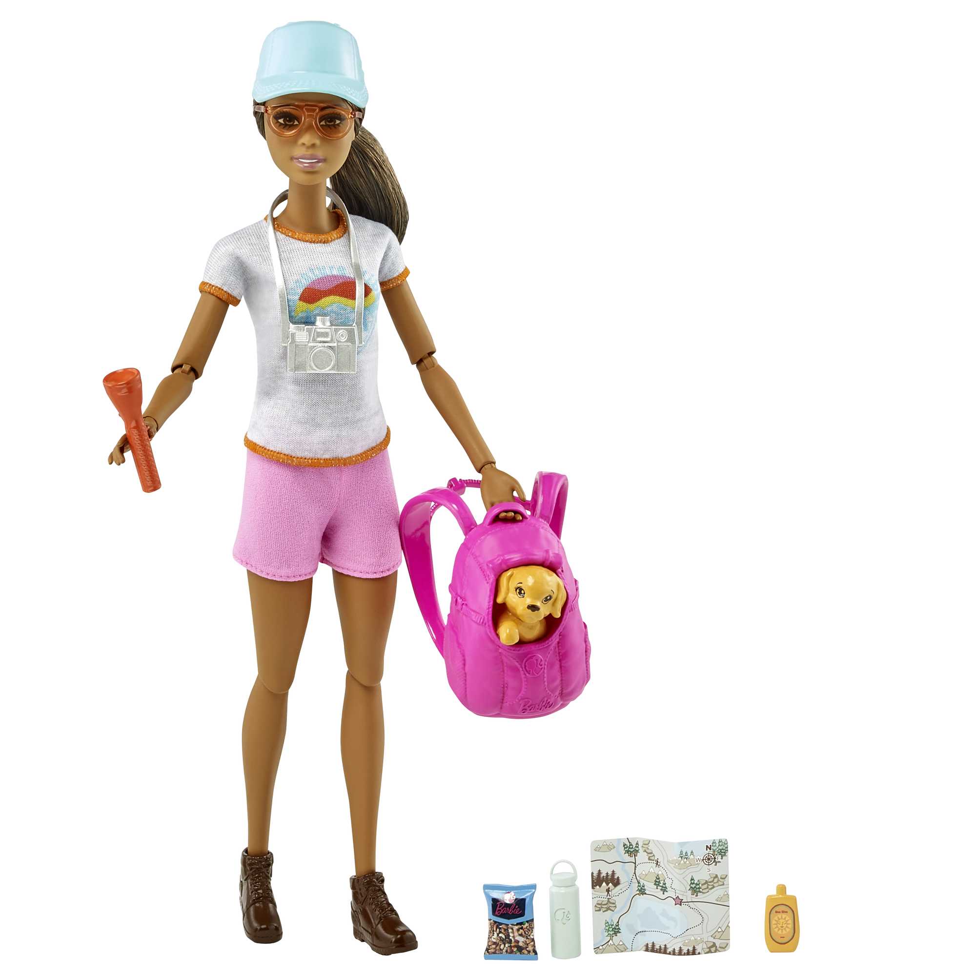 Boneca Barbie Filme Petite Macacão Rosa e Acessórios HPL76 Mattel