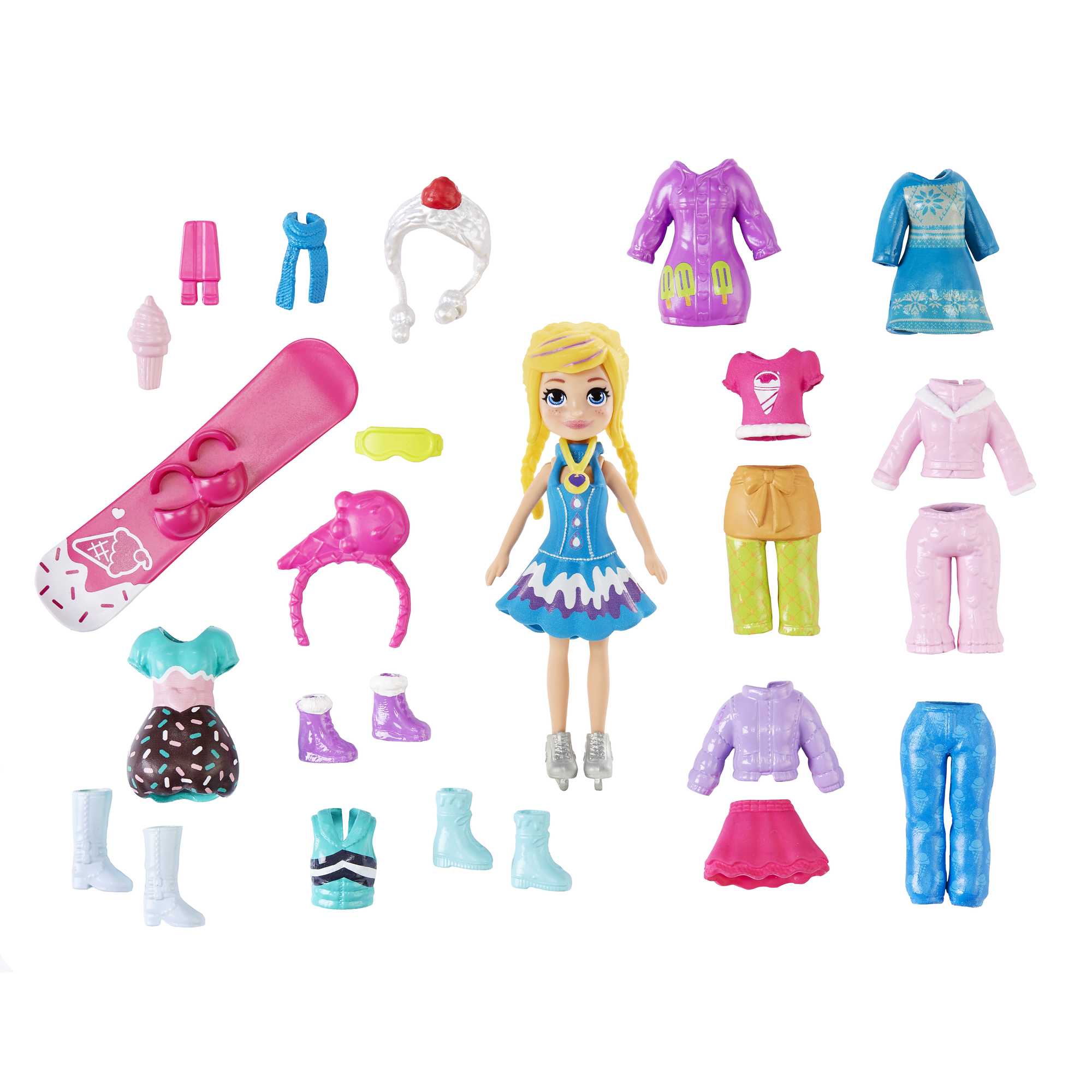 Polly Pocket Boneca Caminhão de Sorvetes, HHX77, Multicor 