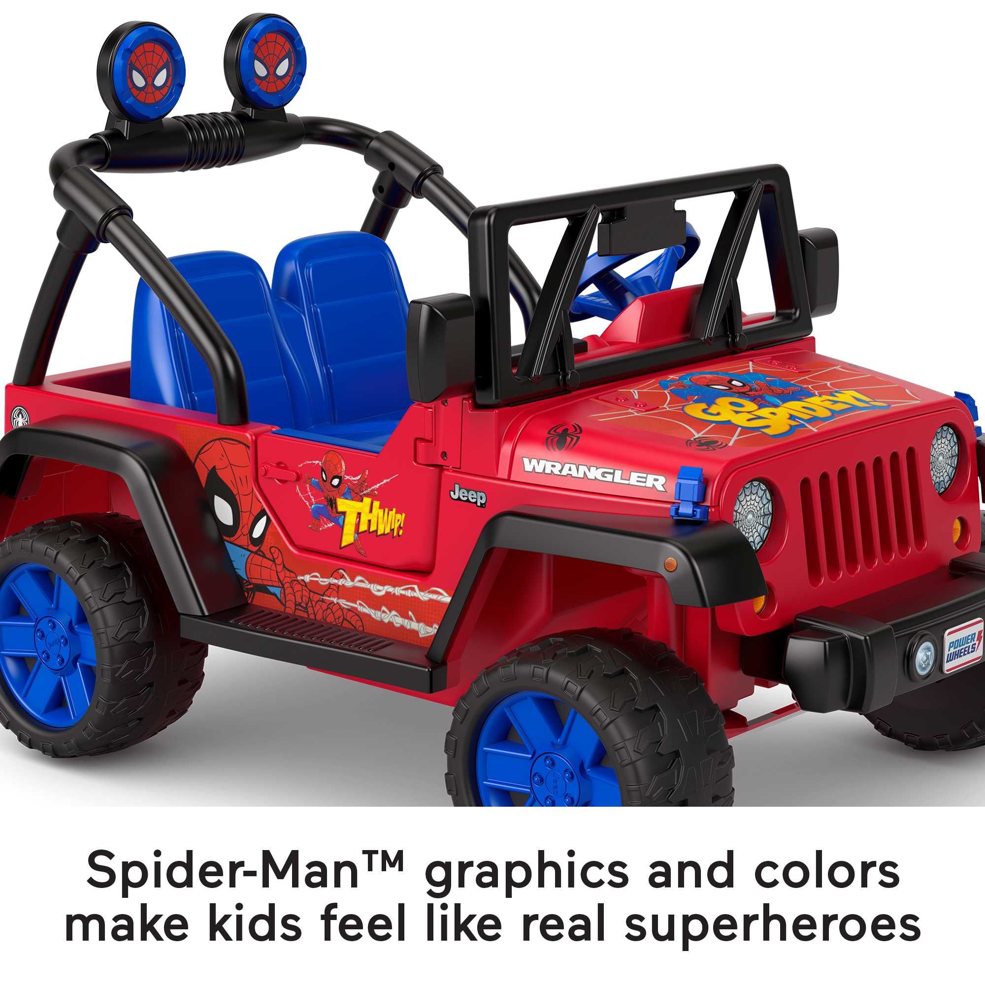 Fisher-Price Power Wheels Spider-Man Jeep Wrangler | Mattel
