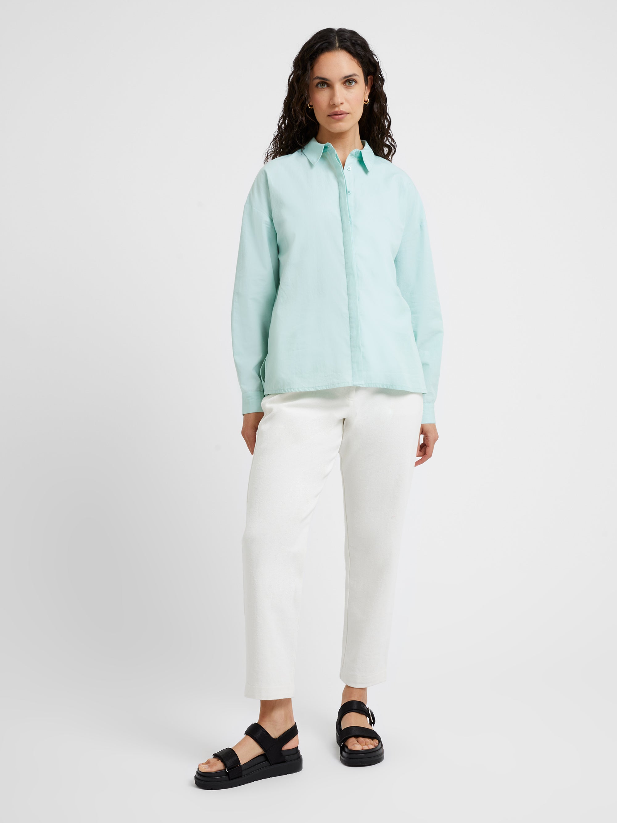 Core Shirting Boyfriend Shirt Aqua Green