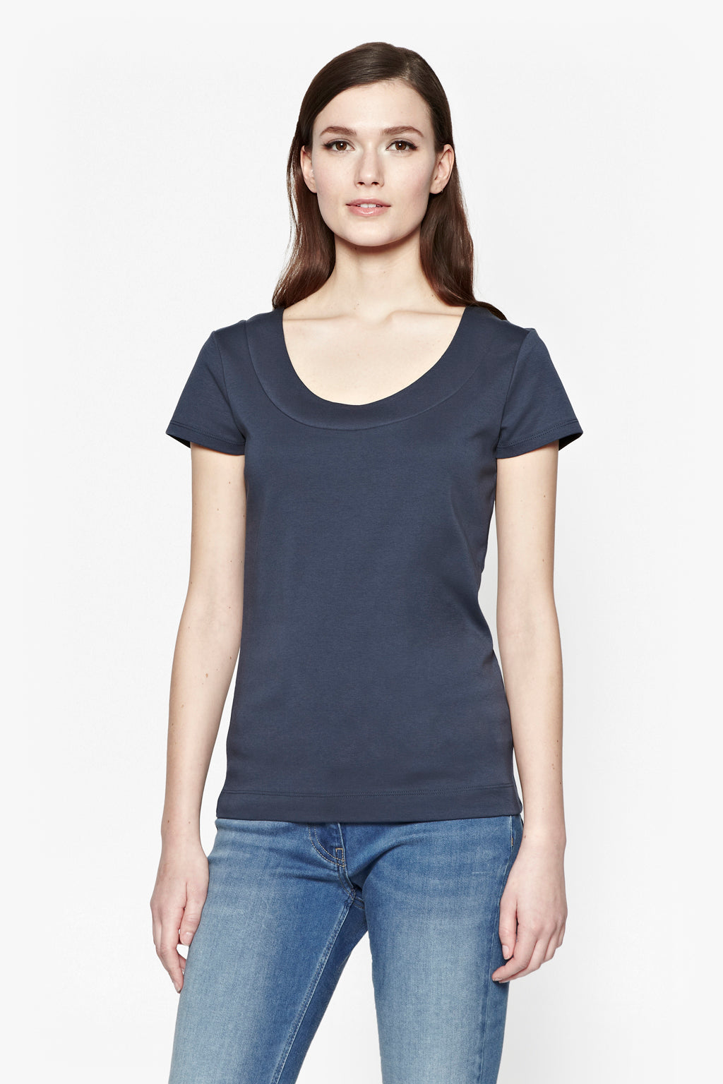 Scoop Neck Cotton T-Shirt