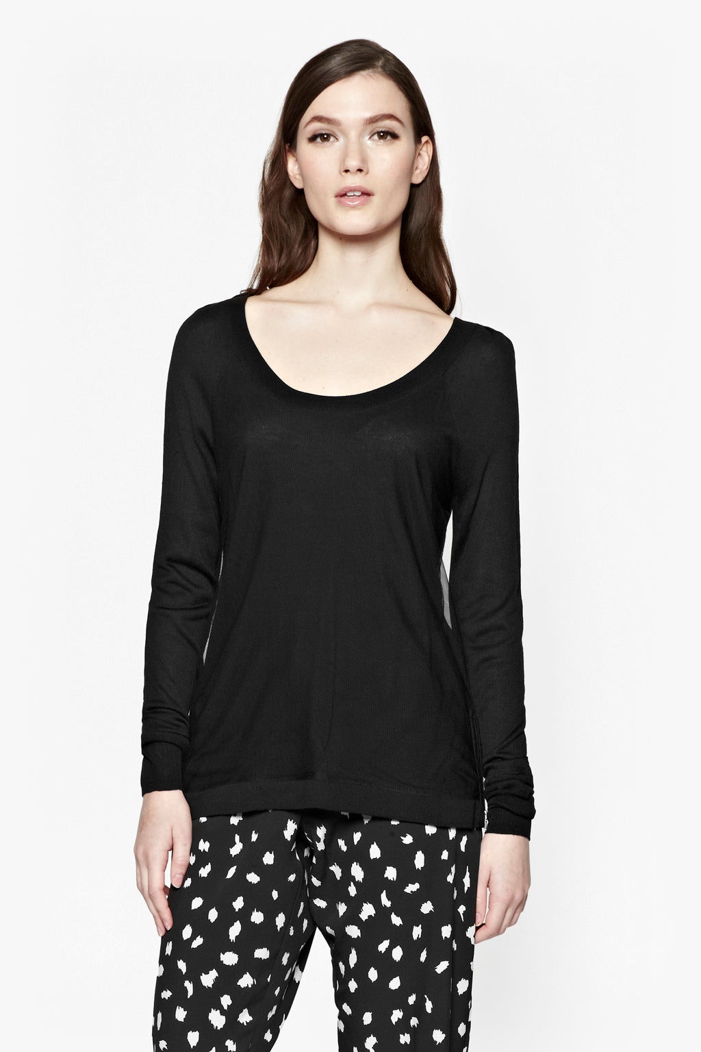 Mish Mesh Zip Detail Jumper