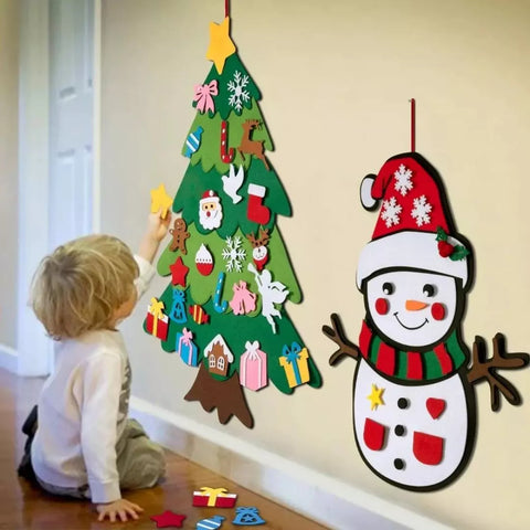 Árvore de Natal Educação Infantil Montessori com Velcro