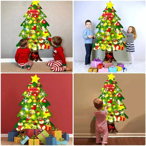 Árvore de Natal Educação Infantil Montessori com Velcro