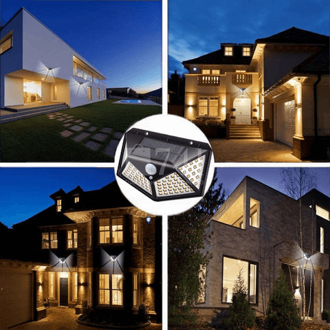 Arandela Refletor Solar LED com Sensor de Presença para Iluminação Externa - SolarEco