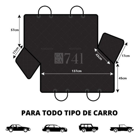 Capa Protetora para Banco de Carro Impermeável para Transporte de Cachorro