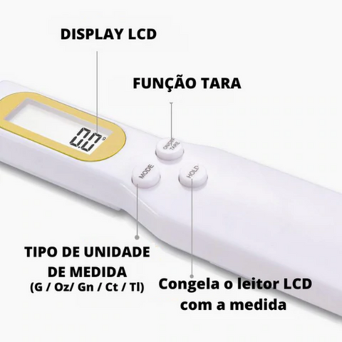 Colher Medidora com Balança Digital