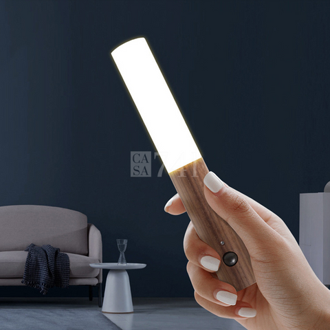 Luminária LED de Parede com Sensor de Movimento Recarregável e Base Removível
