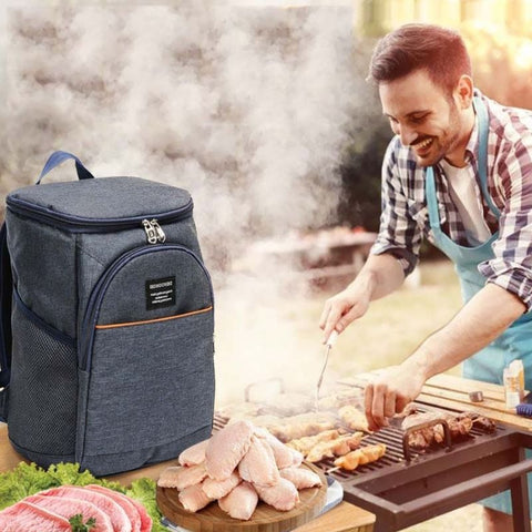 Mochila Térmica Multiuso 20L Bolsa á Prova de Vazamento para Piquenique, Viagem, Praia, Festas e Acampamento