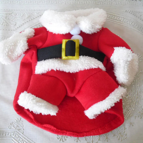 Roupa Papai Noel para Cachorro e Gato Fantasia de Natal Pet