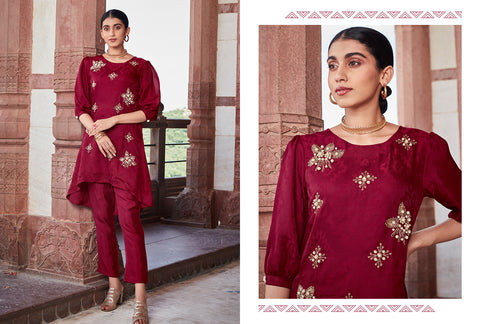 Jaipur Kurti Embroidered Co-Ord Set - Designer Collection 2023