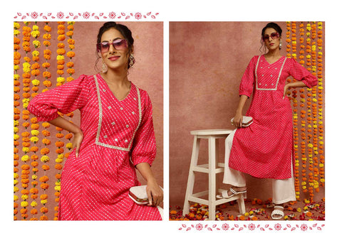 Embroidered Party Wear Kurti For Women