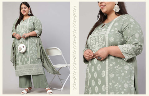 Ethnic Wear Plus Size Suit Set