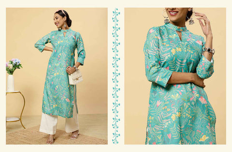 Floral Stylish Kurti Design