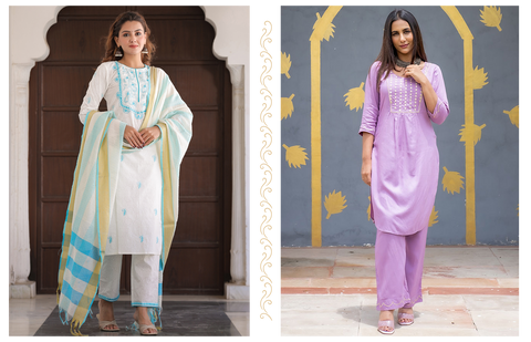 Ethnic Wear Kurta Set | Suit Set by Jaipur Kurti