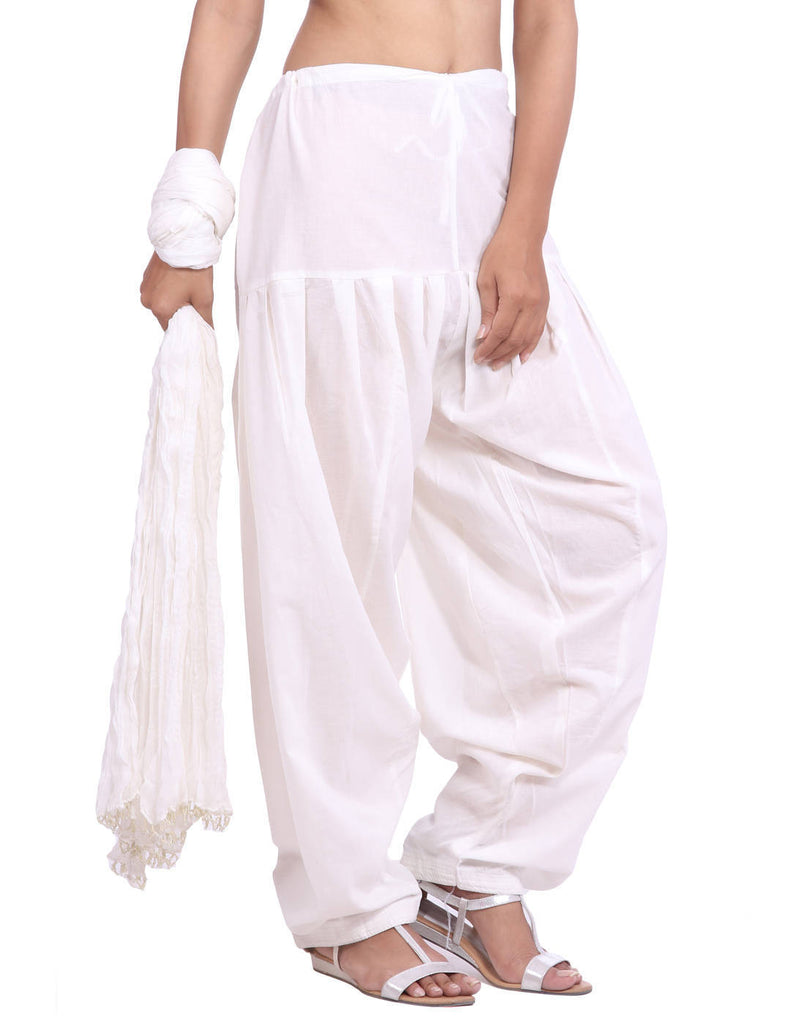 Buy Jaipur Kurti Pure Cotton Off White Patiala Salwar and Dupatta ...