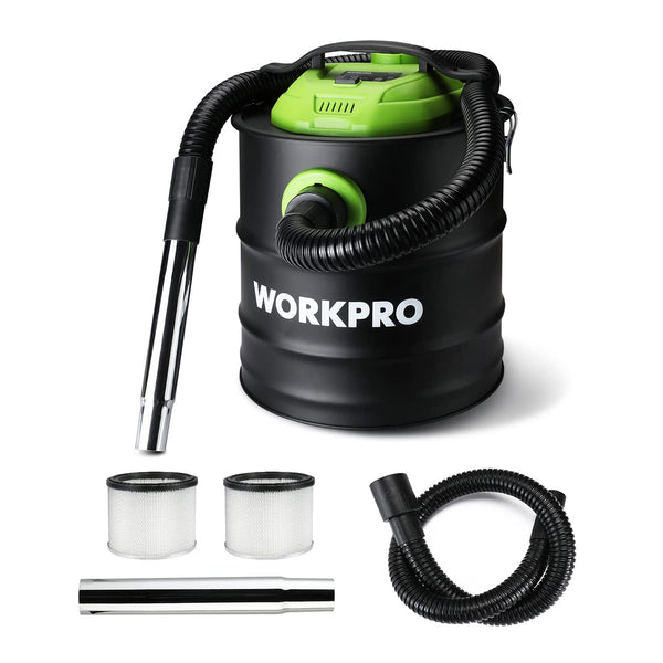 WORKPRO 5.2 Gallon Ash Vacuum, 5.5 Peak Horsepower Ash Vac Cleaner with HEPA Filter