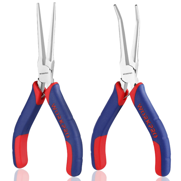 Bent Nose Pliers Foam Handles Ergonomic Wire Wrapping Jewelry